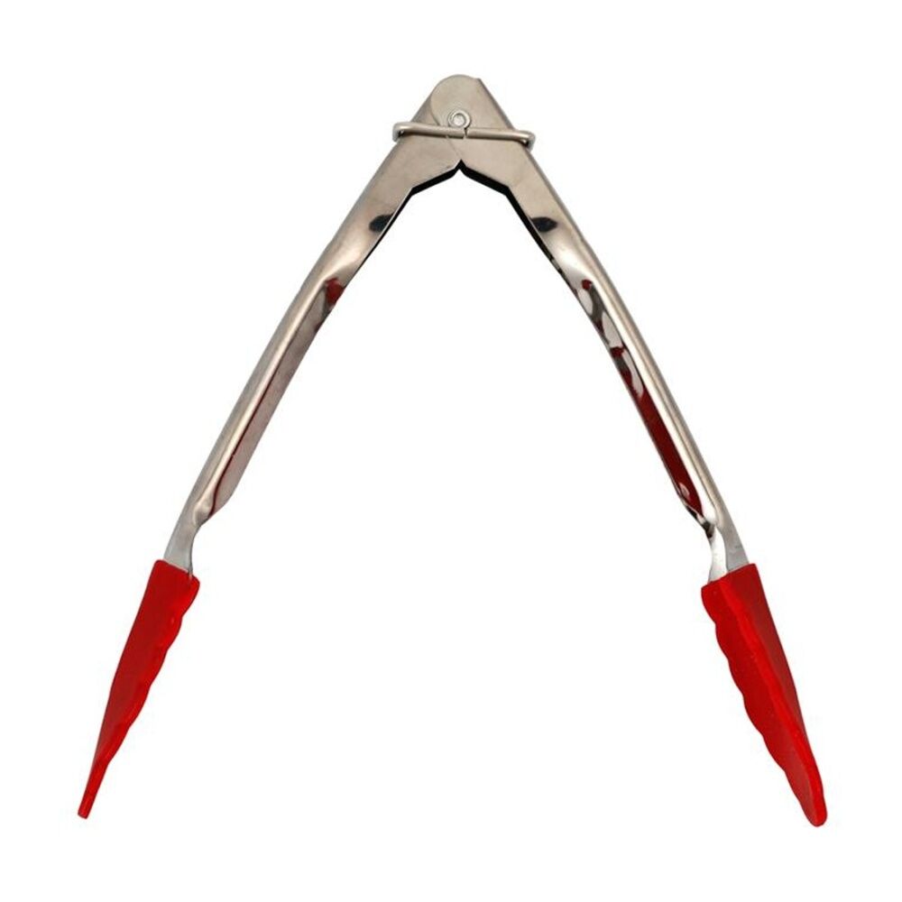 6PK Culinary Kitchen Stainless Steel Tongs W/ Silicone Tip Cooking Utensil 17cm