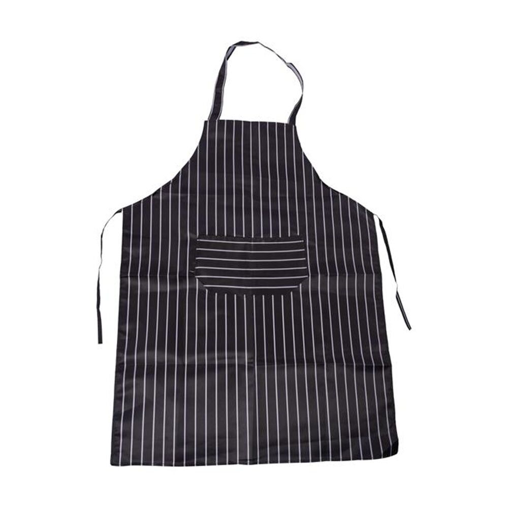 6PK Braz Polyester Kitchen & Dining Apron Black/White Stripes