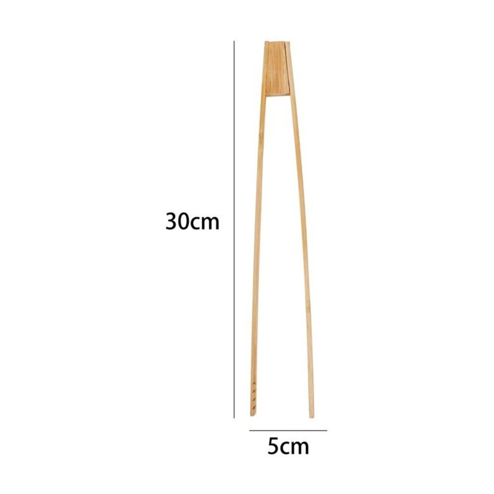 24PK Culinary Kitchen Bamboo Toast Serving Tongs Cooking Utensil 22cm