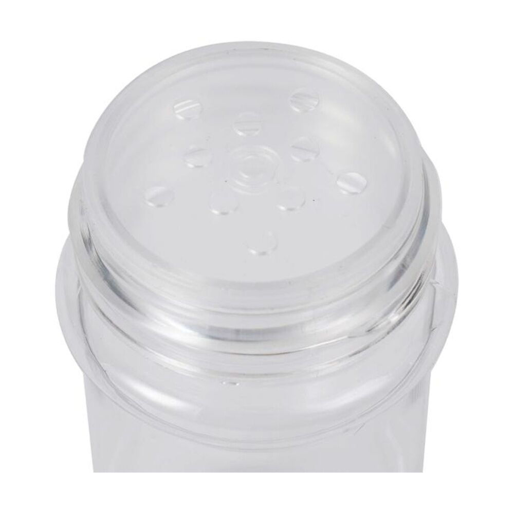6x 3pc Culinary Kitchen Plastic Spice Bottles W/ Screw-On Lids 9.5cm Clear