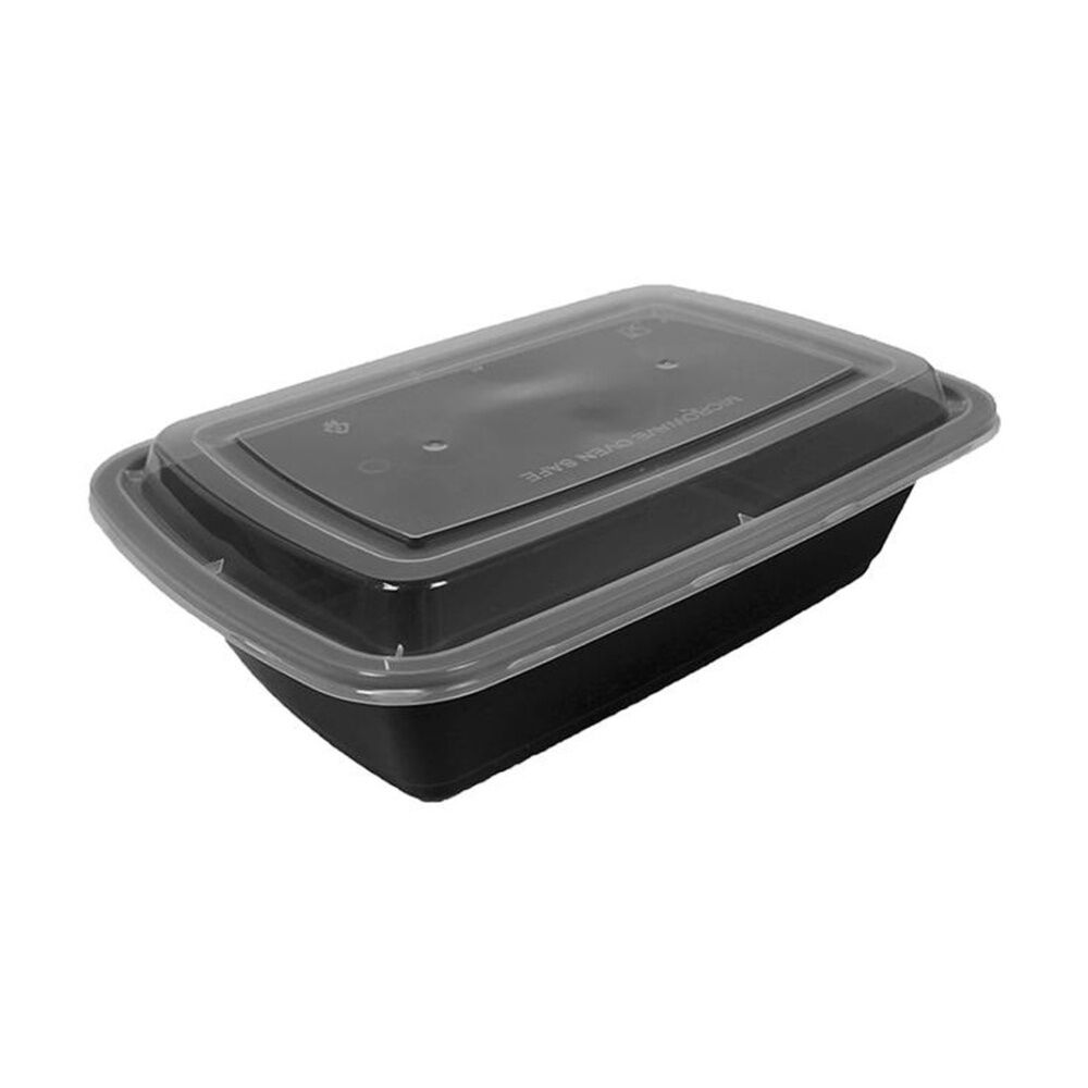 6x 10pc Braz Reusable Microwave Safe Food Prep Storage Containers 1000ml Clear