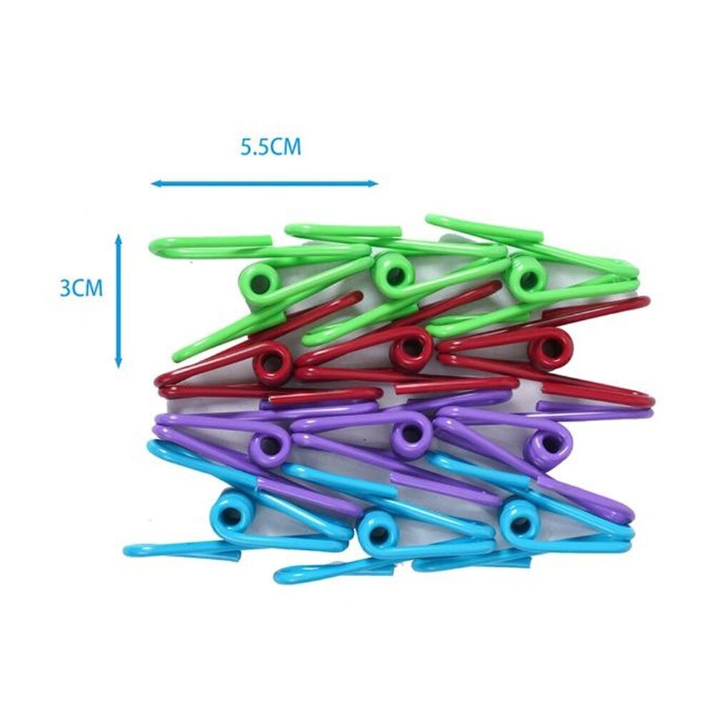 6x 12pc Braz Reusable Food Storage Seal Wire Bag Clips 8x6cm Multi Colour