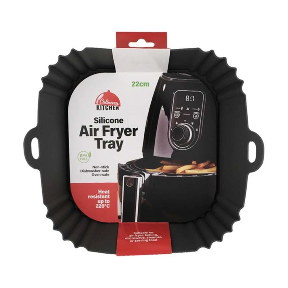 8PK Braz Square Silicone Non-Stick Heat Resistant Air Fryer Liner 22cm