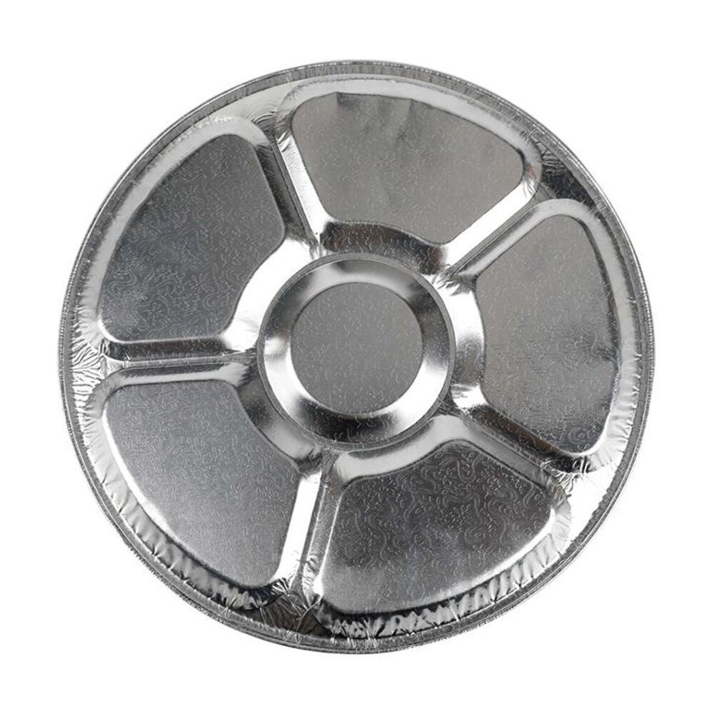 24x 3pc Braz Aluminium Foil Disposable Chip n Dip Trays Serveware 30cm Silver
