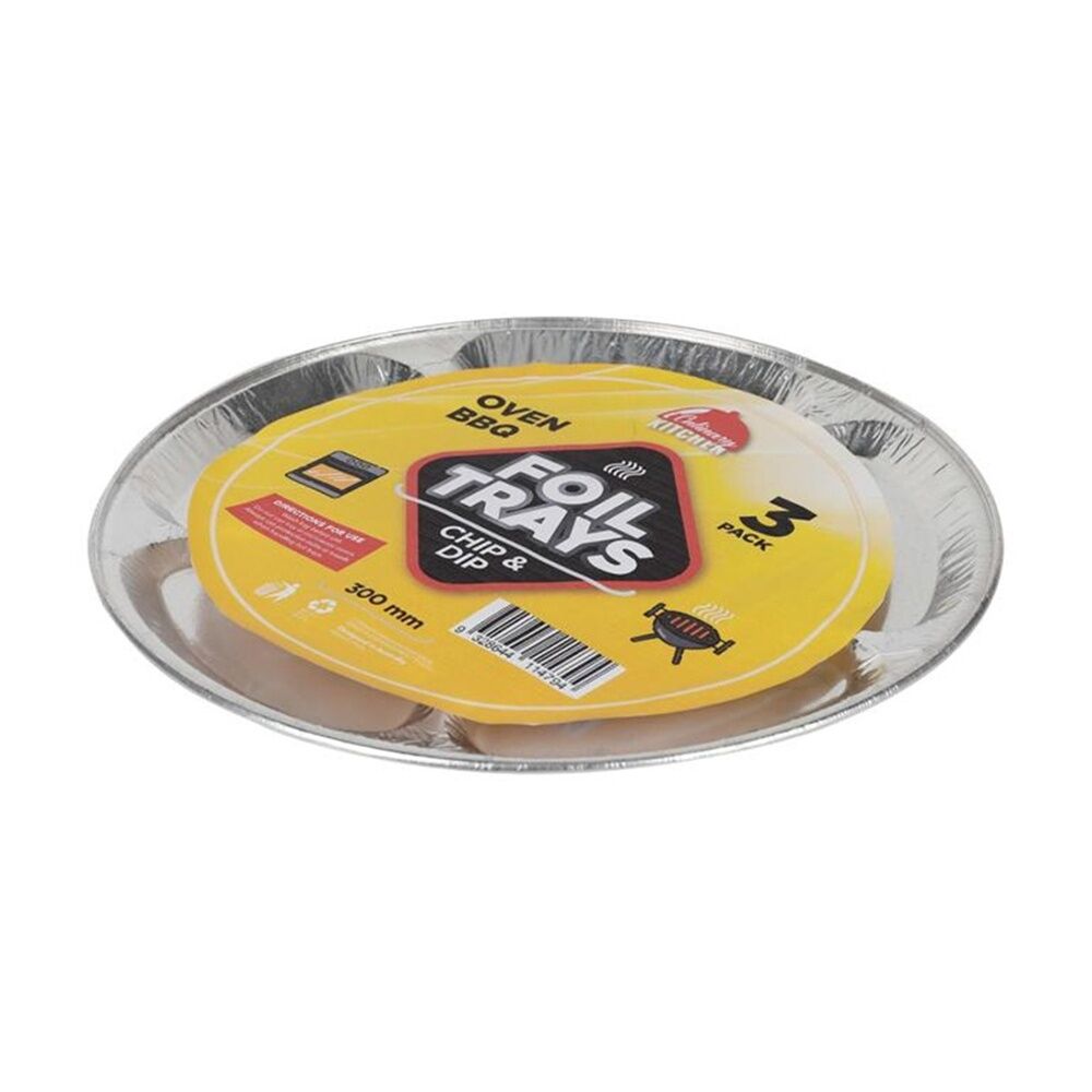 24x 3pc Braz Aluminium Foil Disposable Chip n Dip Trays Serveware 30cm Silver