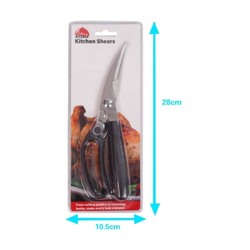 Culinary Kitchen Heavy Duty Stainless Steel Shears W/ Handle 23cm Black