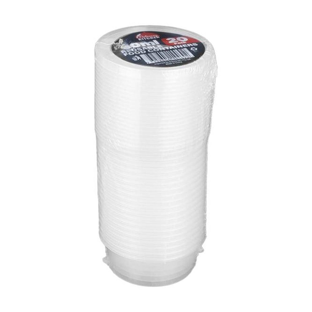 12x 20pc Braz Reusable Round Food Storage Containers W/ Lids 60ml Clear
