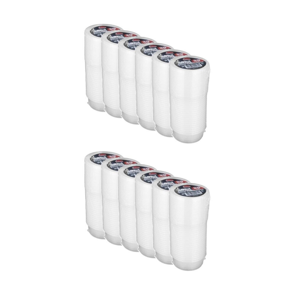 12x 20pc Braz Reusable Round Food Storage Containers W/ Lids 60ml Clear
