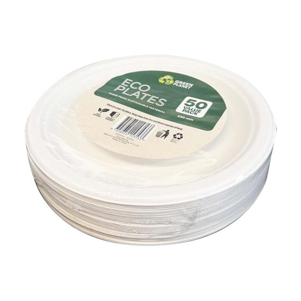 3x 50pc Braz Earth Friendly Disposable Plates Tableware Serveware 23cm