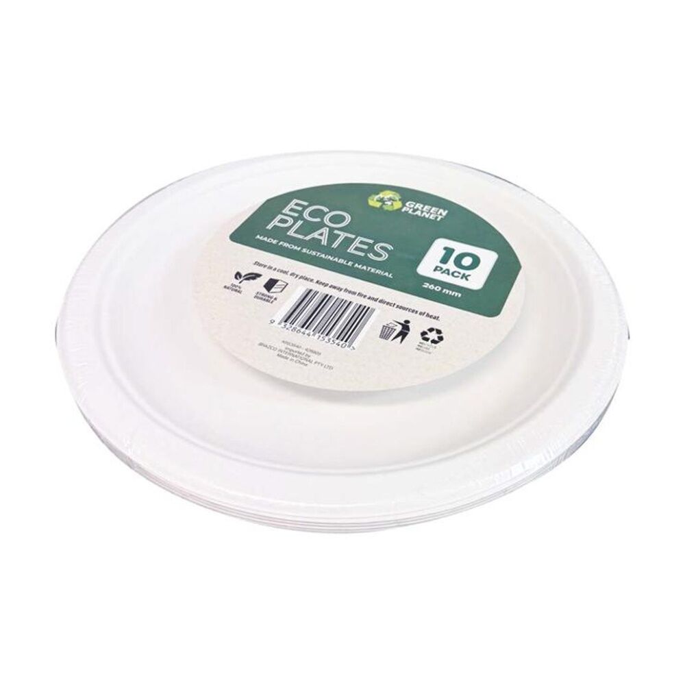 24x 10pc Braz Earth Friendly Disposable Plates Tableware Serveware 26cm