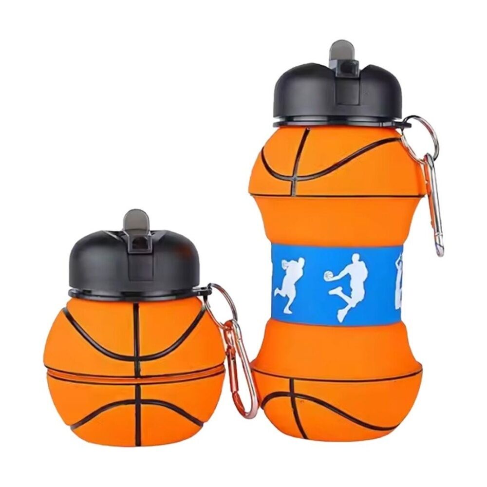 6PK Braz PopUp Sport Water Drinking Bottle 550ml Tennis/Basketball/Soccer Assrtd