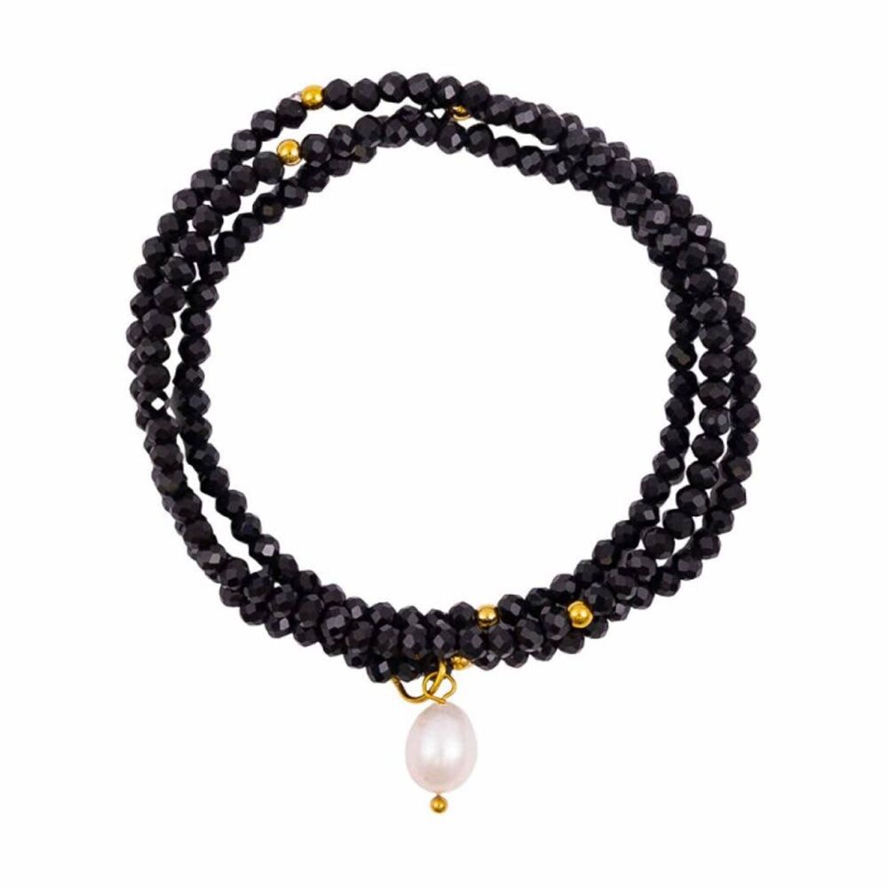 Kiki Obsidian Dream Crystal Wrap Jewellery Bracelet Necklace Black