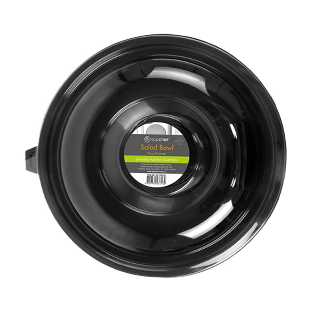 24x Topchef Reusable Plastic Salad Food Storage Bowl W/ Clear Lid Black