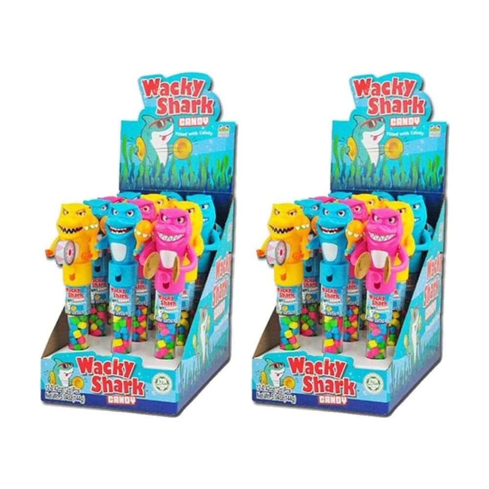 24PK Kidsmania Wacky Shark Sweets/Candy Tube Kids Toy 13g Assorted