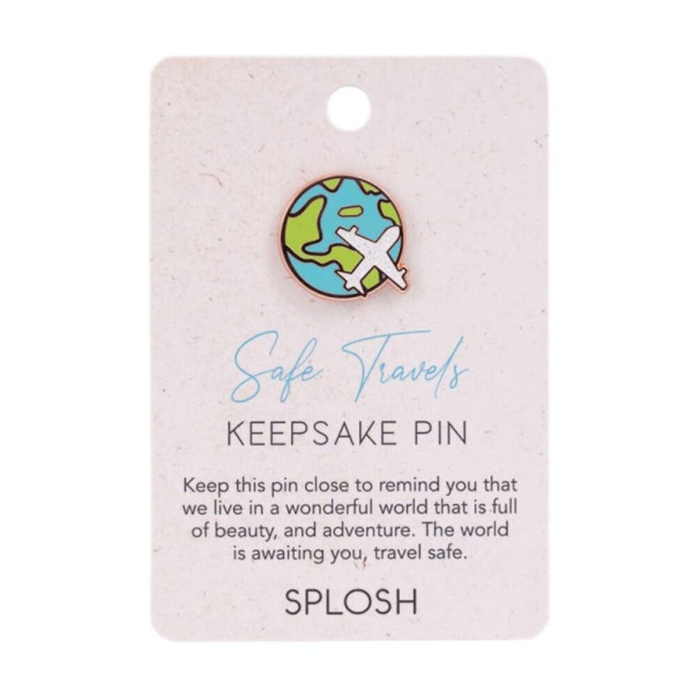 2PK Splosh Safe Travels Keepsake Pin Enamel Kids 3y+ Rose Gold 3x1x2.5cm
