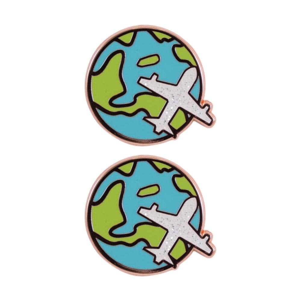 2PK Splosh Safe Travels Keepsake Pin Enamel Kids 3y+ Rose Gold 3x1x2.5cm