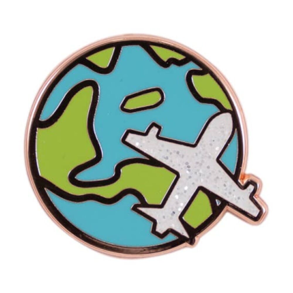 2PK Splosh Safe Travels Keepsake Pin Enamel Kids 3y+ Rose Gold 3x1x2.5cm