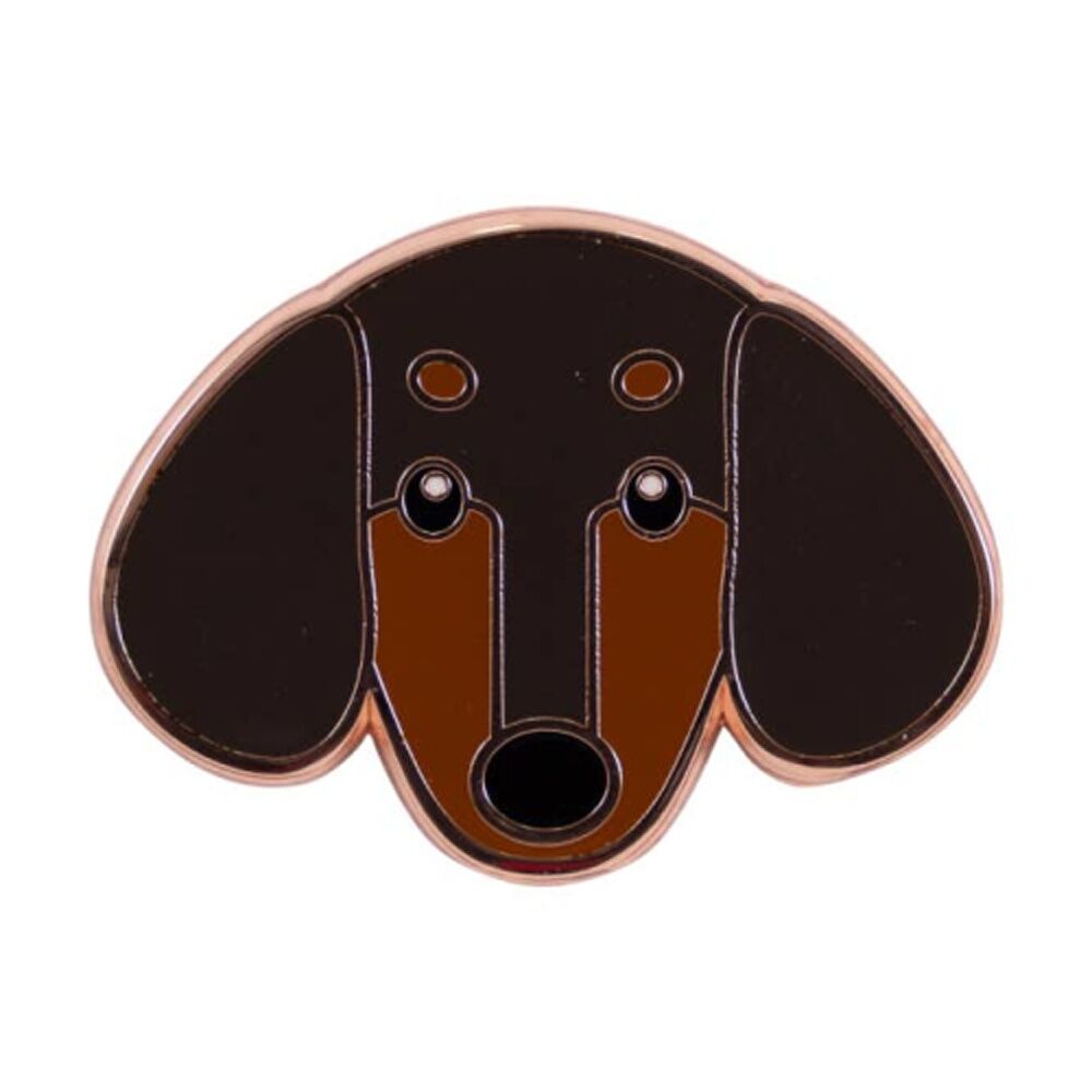 2PK Splosh Dachshund Keepsake Pin Enamel 3y+ Rose Gold Brown 3x1x2.5cm