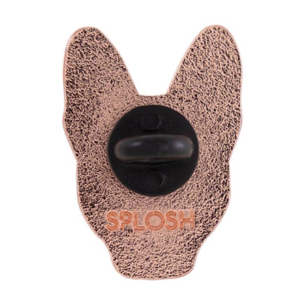 4PK Splosh German Shepherd Keepsake Pin Enamel Brown Rose Gold 3x1x2.5cm
