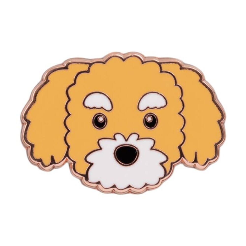 2PK Splosh Groodle Keepsake Pin Enamel 3y+ Rose Gold Beige White 3x1x2.5cm