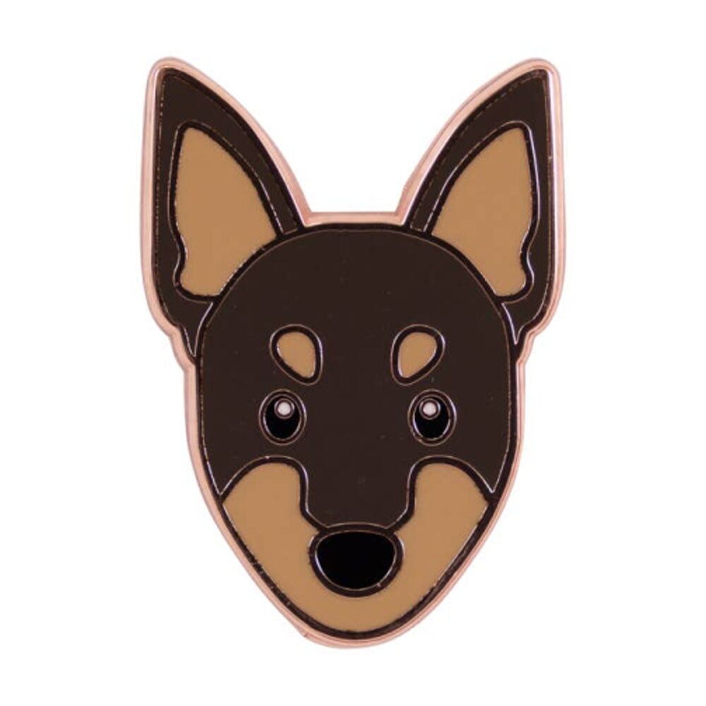 2PK Splosh Kelpie Keepsake Pin Enamel 3y+ Beige Brown Rose Gold 3x1x2.5cm
