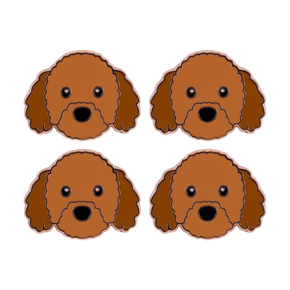 4PK Splosh Labradoodle Keepsake Pin Enamel 3y+ Rose Gold 3x1x2.5cm