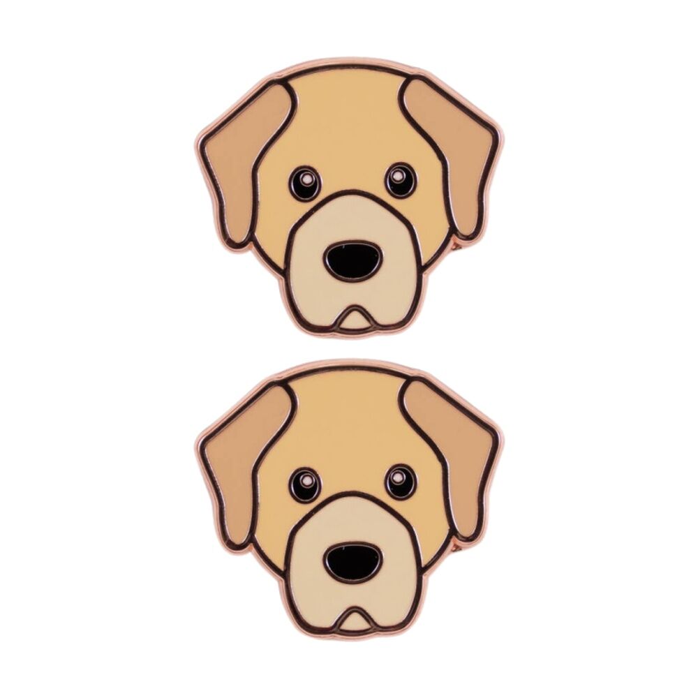 2PK Splosh Labrador Keepsake Pin Enamel 3y+ Rose Gold Beige 3x1x2.5cm