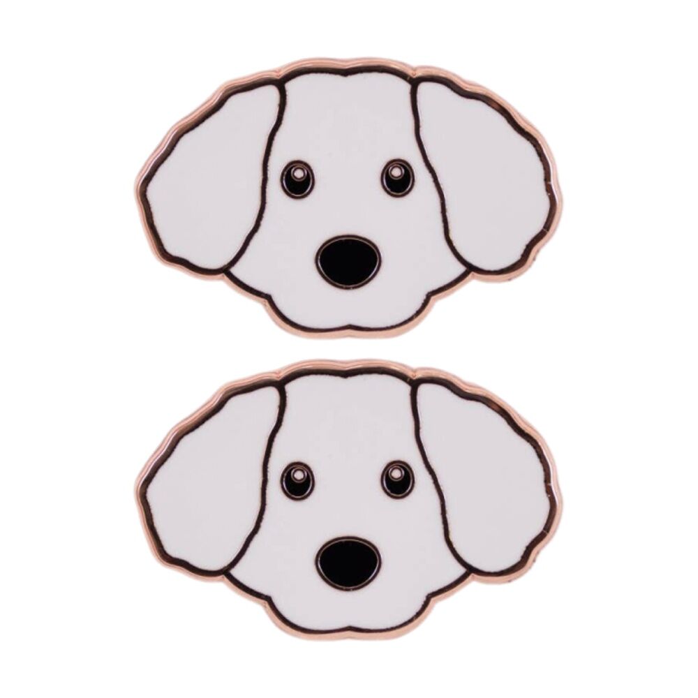 2PK Splosh Maltese Keepsake Pin Enamel 3y+ Rose Gold White 3x1x2.5cm