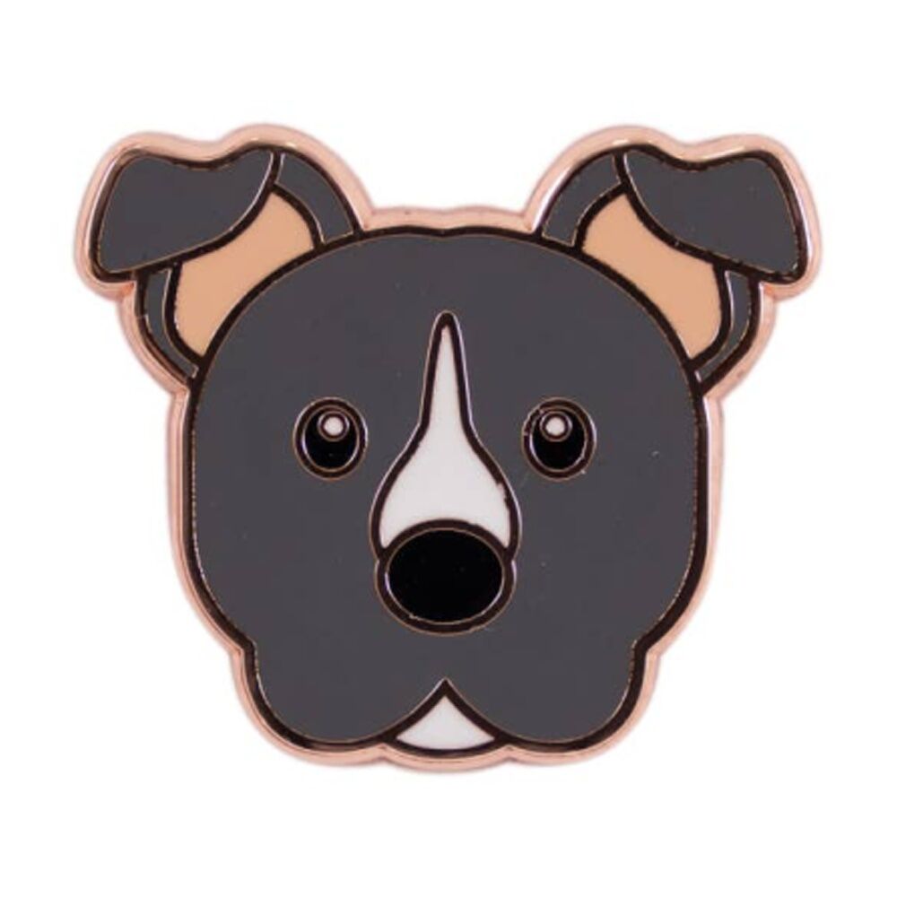 4PK Splosh Staffy Keepsake Pin Enamel 3y+ Rose Gold Grey White 3x1x2.5cm