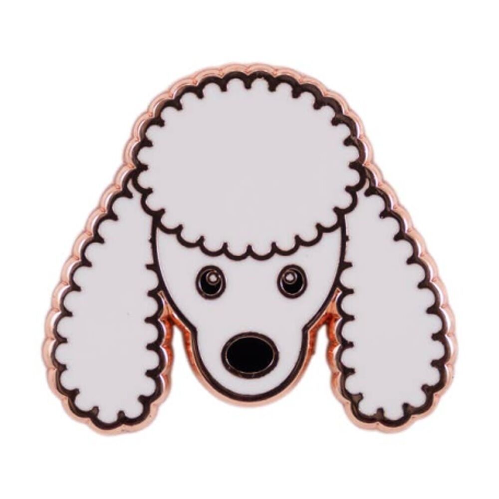 4PK Splosh Poodle Keepsake Pin Enamel Kids 3y+ Rose Gold 3x1x2.5cm