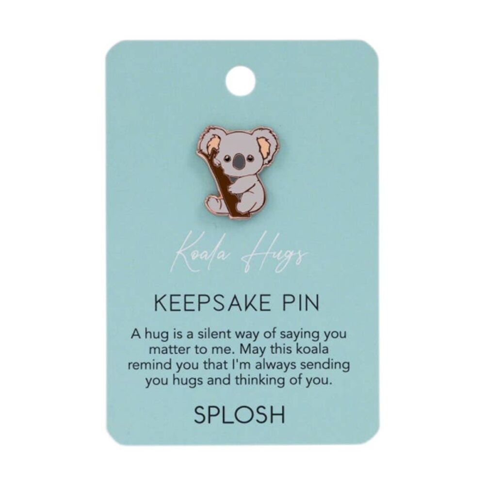2PK Splosh Koala Hugs Keepsake Pin Enamel Kids 3y+ Rose Gold 3x1x2.5cm