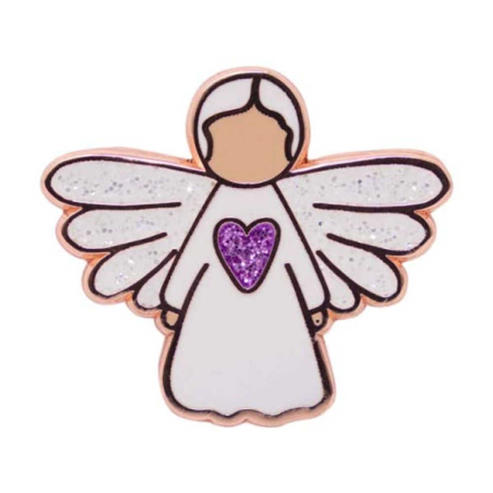 4PK Splosh Angel Of Prayer Keepsake Pin Enamel 3y+ Rose Gold 3x3x0.5cm