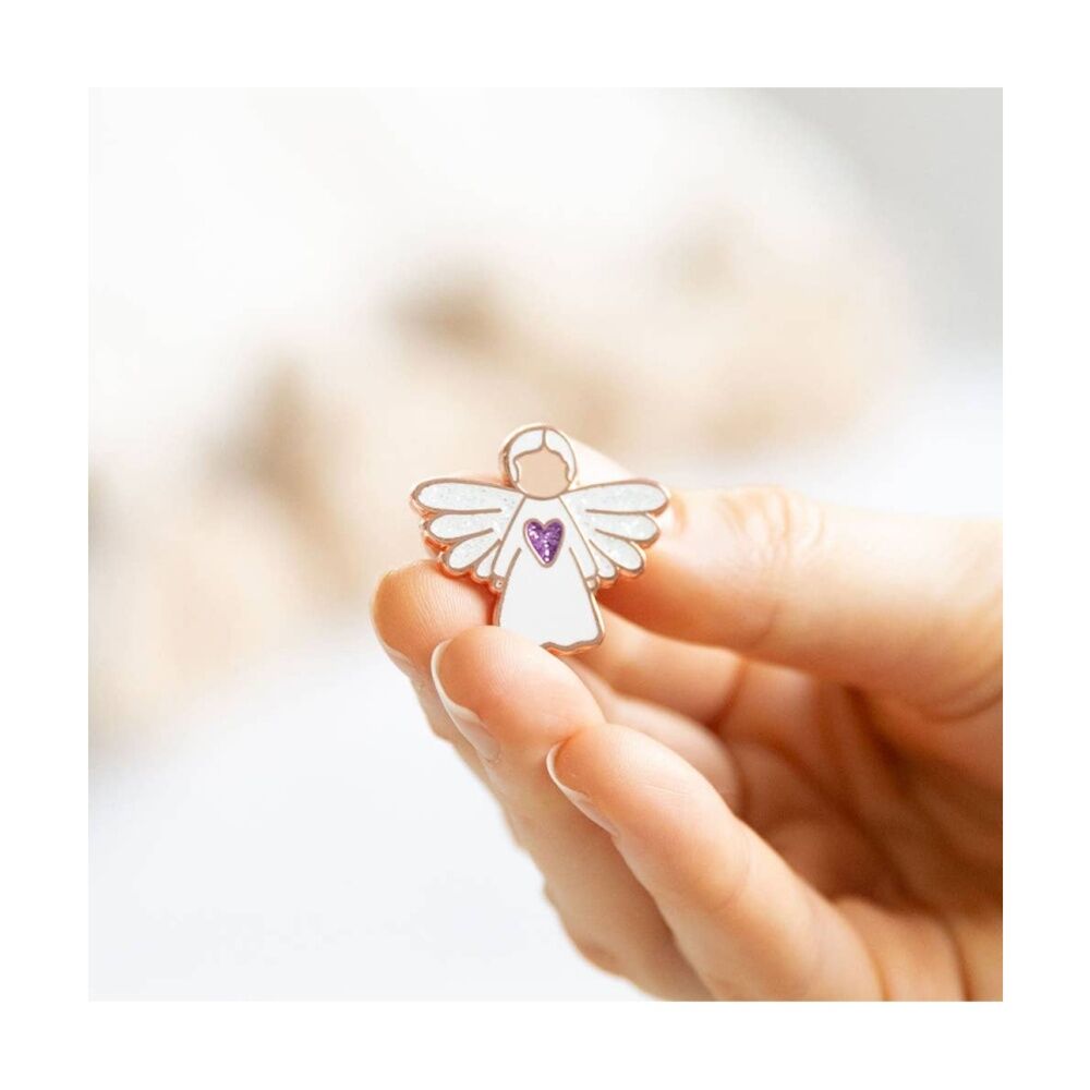 4PK Splosh Angel Of Prayer Keepsake Pin Enamel 3y+ Rose Gold 3x3x0.5cm