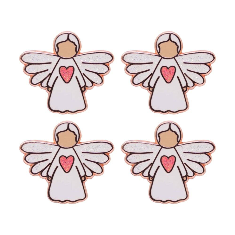 4PK Splosh Angel Of Guidance Keepsake Pin Enamel 3y+ Rose Gold 3x3x0.5cm