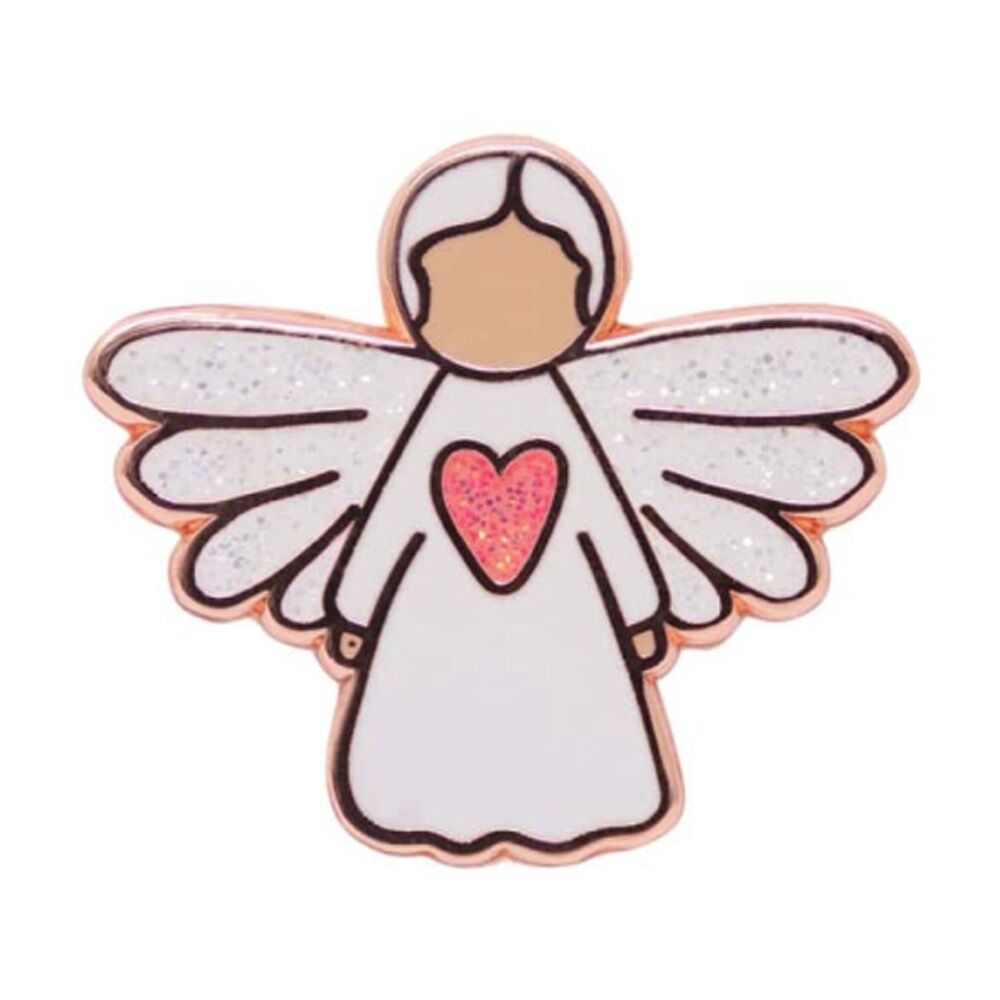 4PK Splosh Angel Of Guidance Keepsake Pin Enamel 3y+ Rose Gold 3x3x0.5cm
