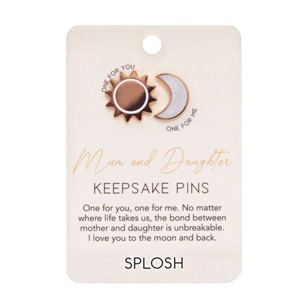 4x 2pc Splosh Forever Connected Mum & Daughter Keepsake Pin Set Rose Gold