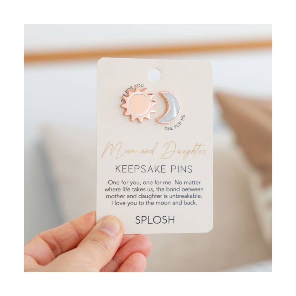 4x 2pc Splosh Forever Connected Mum & Daughter Keepsake Pin Set Rose Gold