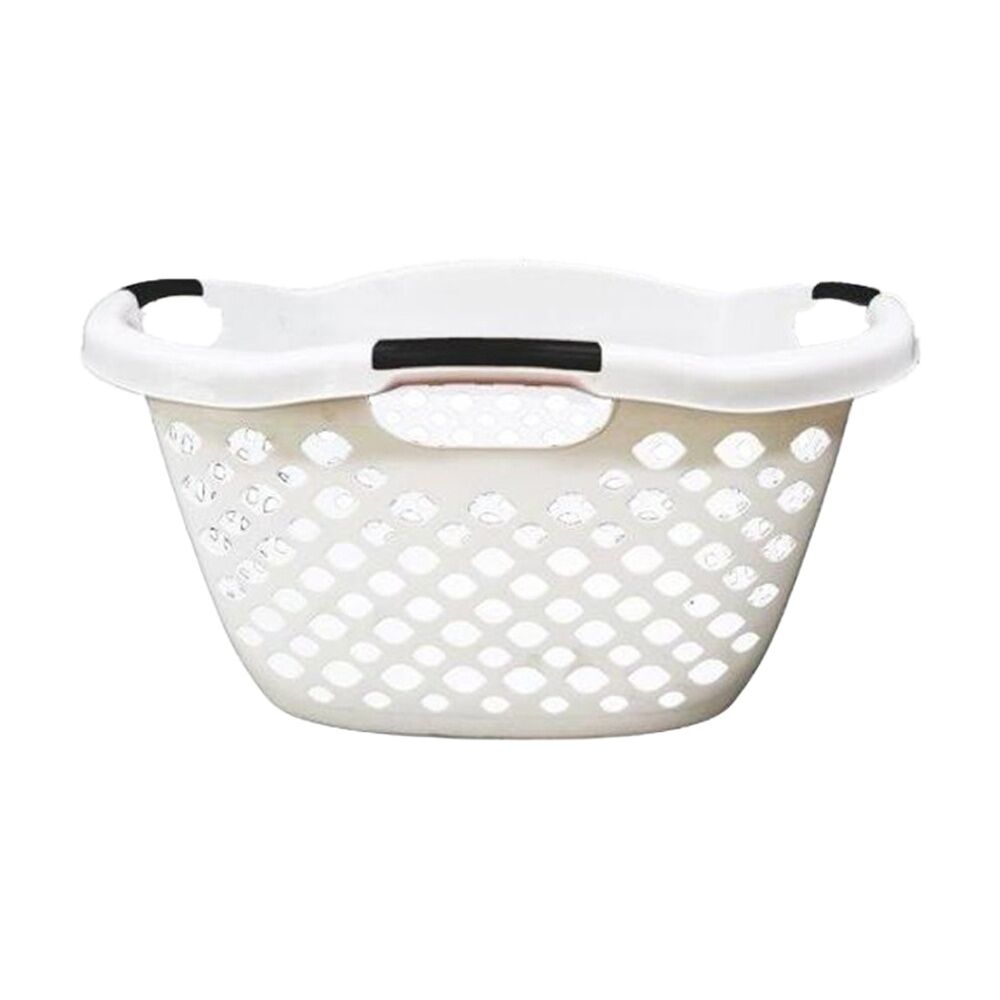4PK Braz Plastic Hip Hugger Laundry Basket W/ Handles 65x45x36cm Assorted