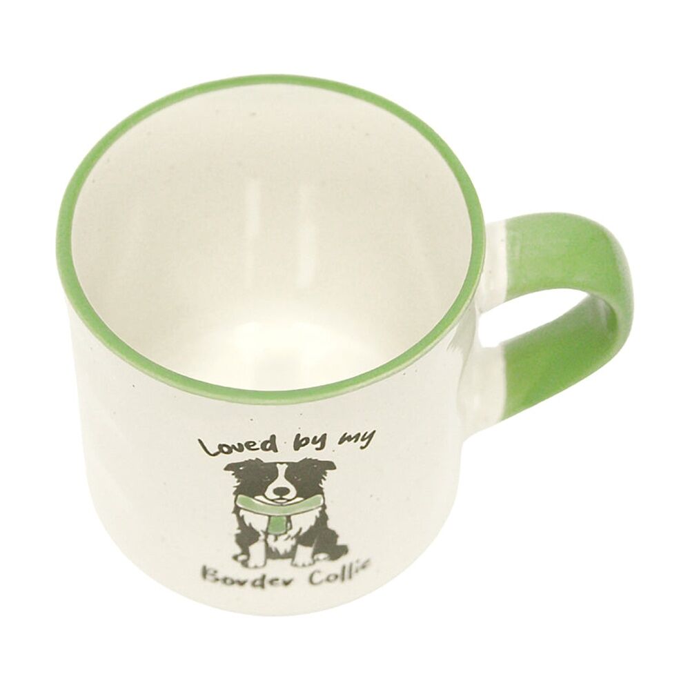 2PK Loved By My Pet Mugs Border Collie Ceramic Drinking Mug 380ml
