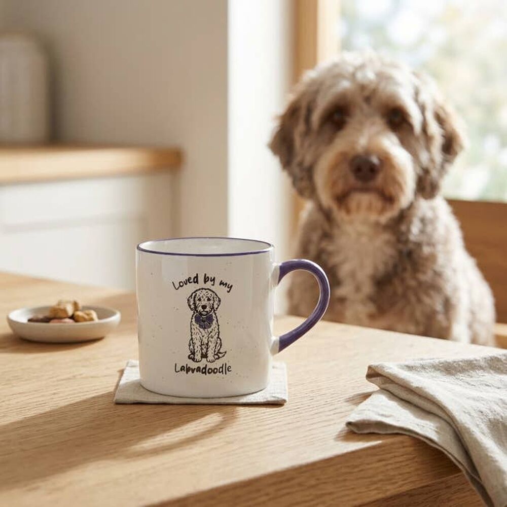 4PK Loved By My Pet Mugs Labradoodle Ceramic Drinking Mug Kitchenware 380ml