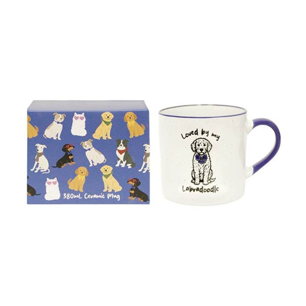 4PK Loved By My Pet Mugs Labradoodle Ceramic Drinking Mug Kitchenware 380ml
