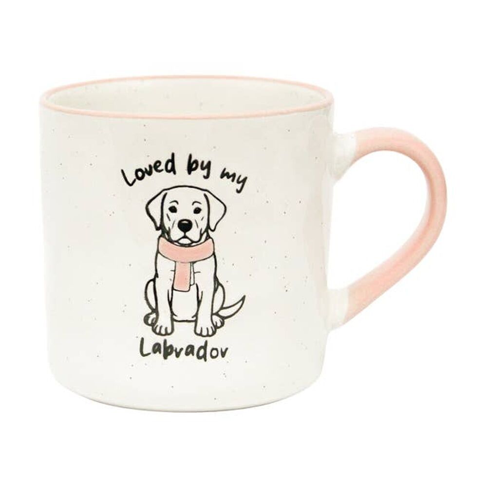 2PK Loved By My Pet Mugs Labrador Ceramic Drinking Mug Kitchenware 380ml