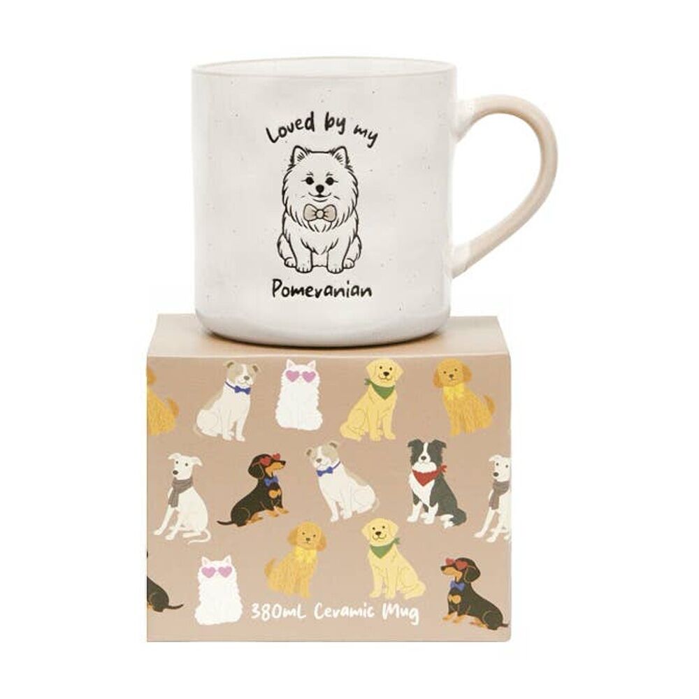 2PK Loved By My Pet Mugs Pomeranian Mug Ceramic Drinking Kitchenware 380ml
