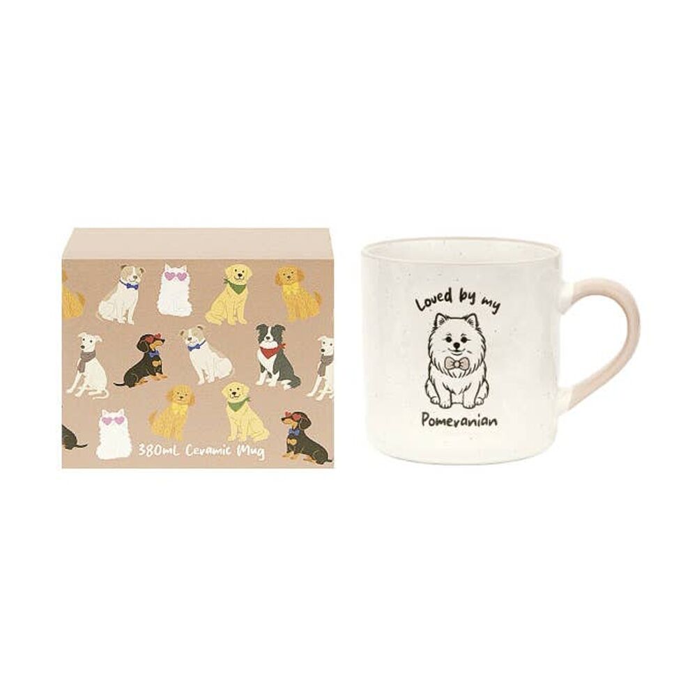2PK Loved By My Pet Mugs Pomeranian Mug Ceramic Drinking Kitchenware 380ml