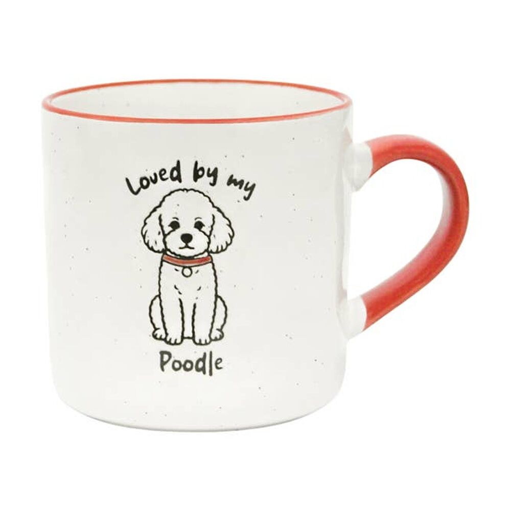 4PK Loved By My Pet Mugs Poodle Ceramic Drinking Mug Kitchenware 380ml