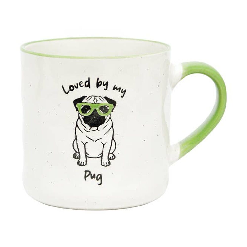 4PK Loved By My Pet Mugs Pug Ceramic Mug Drinking Kitchenware 380ml