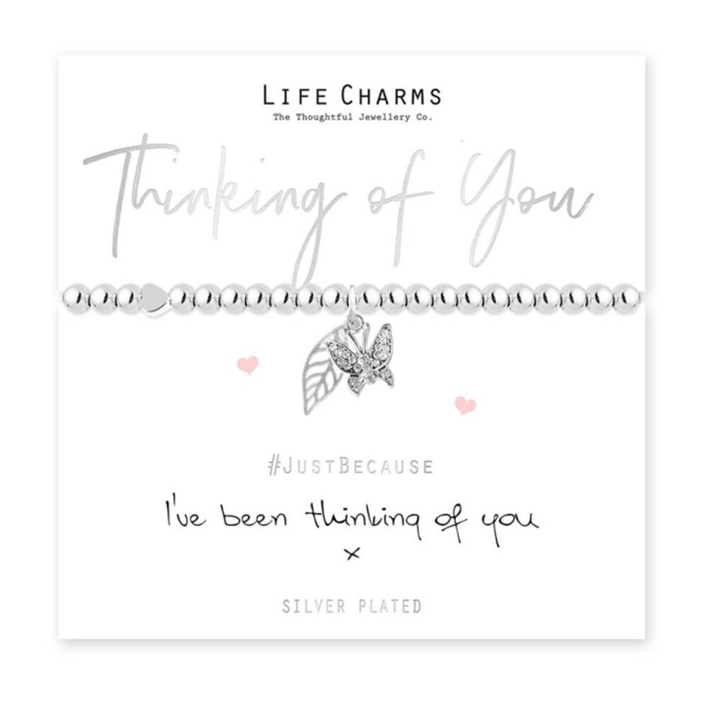 Life Charms Just Because Thinking Of You Bracelet Silver 17.5cm