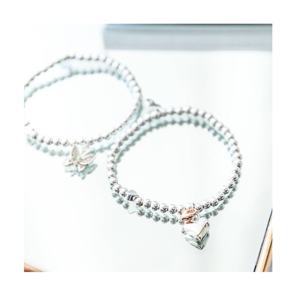 Life Charms Just Because Mum Stretch Bracelet Silver Gold 17.5cm