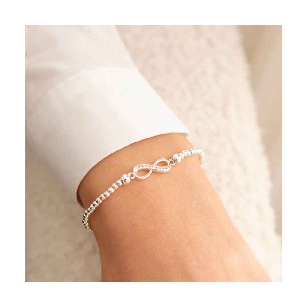Life Charms Just Because Forever Stretch Bracelet Silver 17.5cm