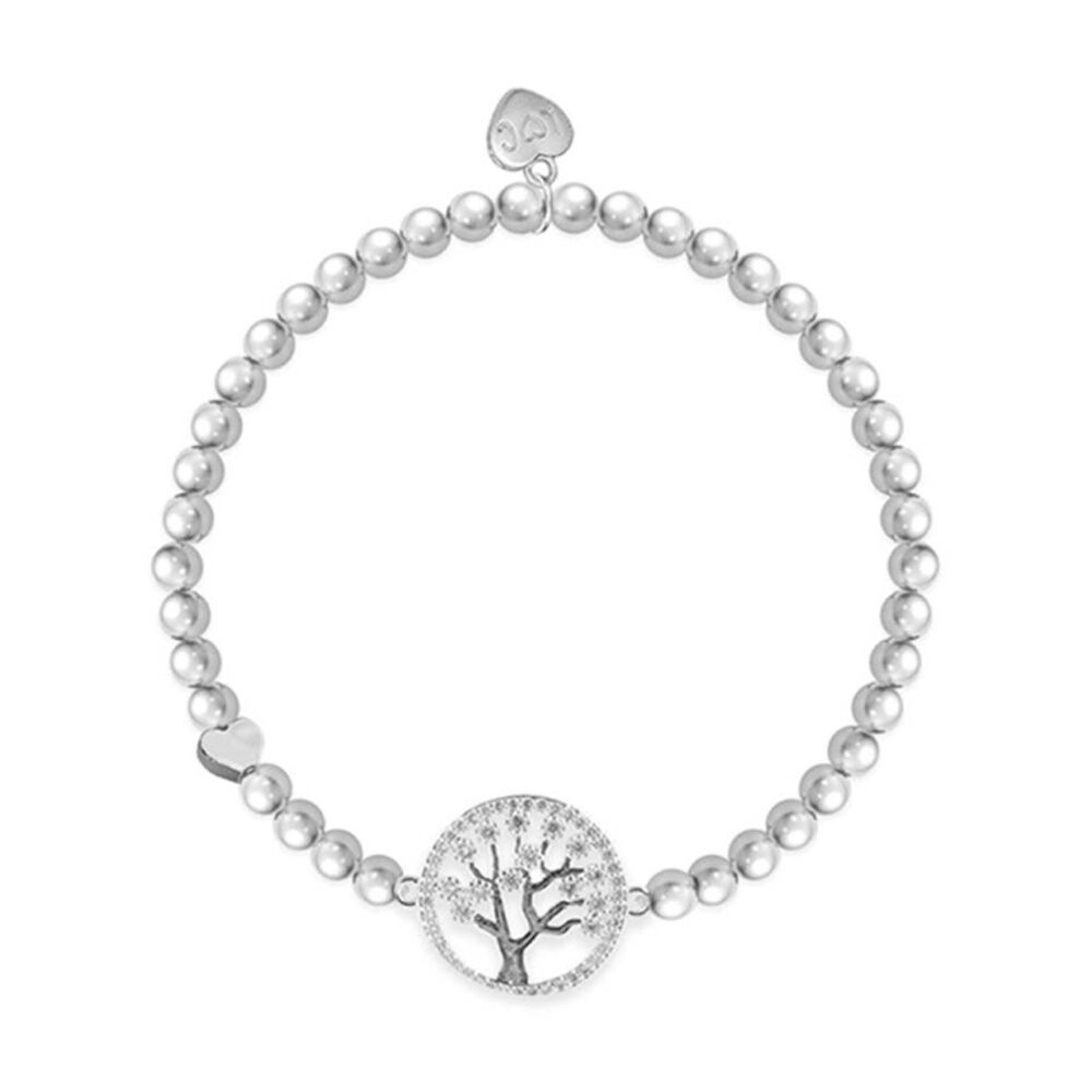 Life Charms Just Because Family Stretch Bracelet Silver 17.5cm